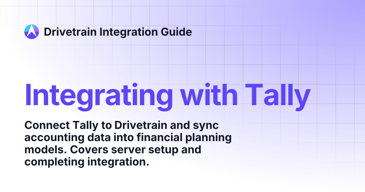Integrating with Tally | Drivetrain Integration Guide